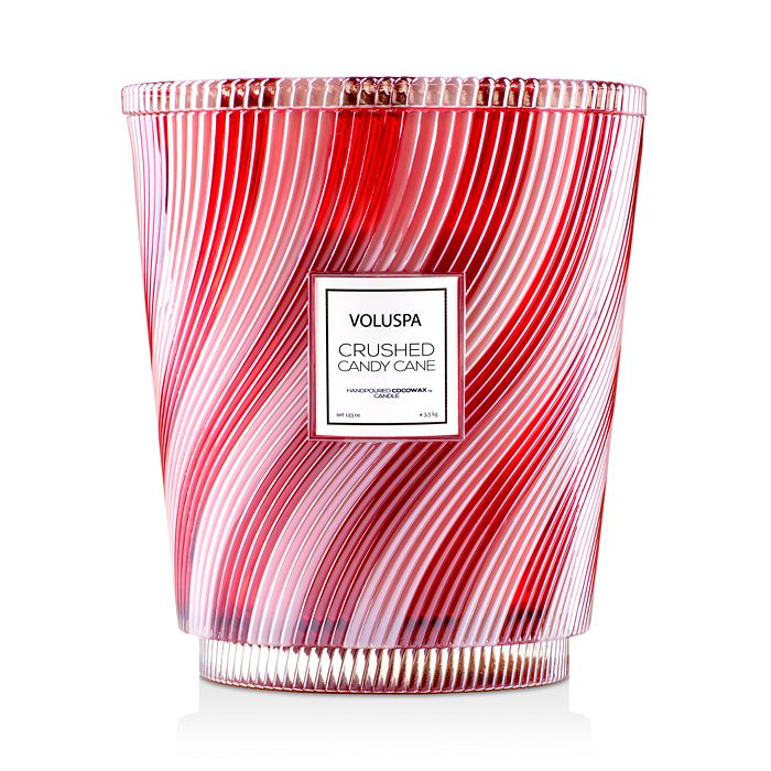 Voluspa Crushed Candy Cane Hearth Candle With Lid