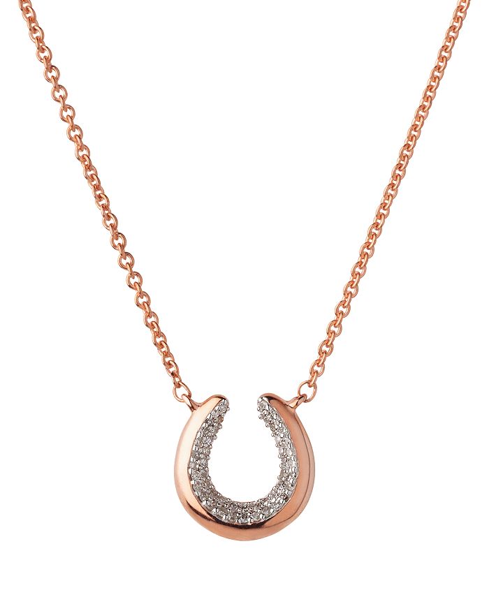 Links of London Ascot Pav Diamond Horseshoe Pendant Necklace