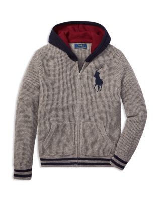 polo ralph lauren waffle knit hoodie