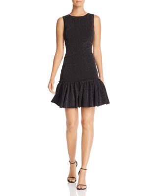 bloomingdales aqua black dress