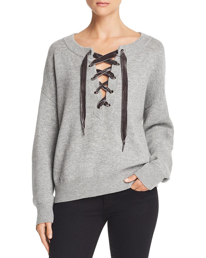 Rails lace up top sweater