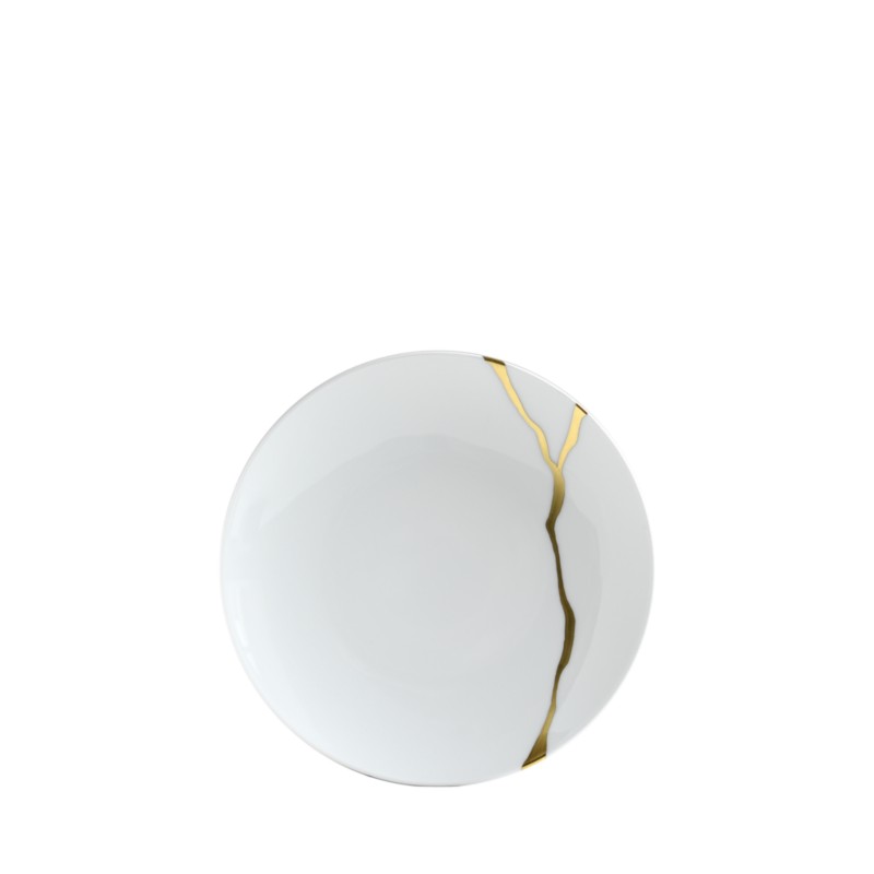 Bernardaud Kintsugi-Sarkis 24K Gold Bread & Butter Plate in White/Gold
