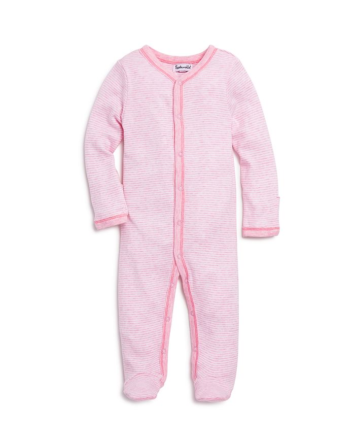 Shop Splendid Girls' Striped Footie - Baby In Light Pink