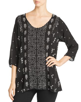 Johnny Was Ridden Embroidered Blouse | Bloomingdale's