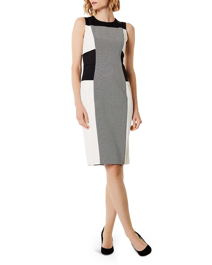 KAREN MILLEN ColorBlock Sheath Dress Bloomingdale's