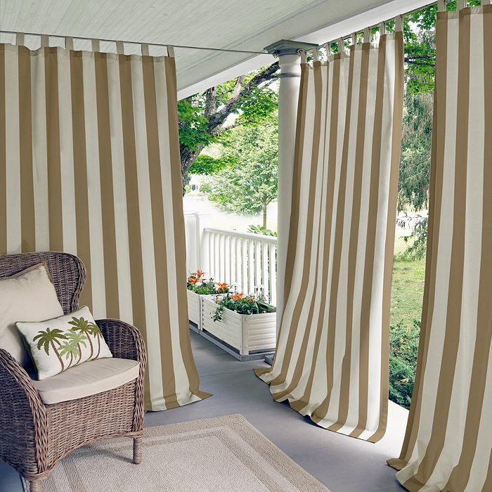 Elrene Home Fashions - Highland Stripe Indoor/Outdoor Curtain Collection
