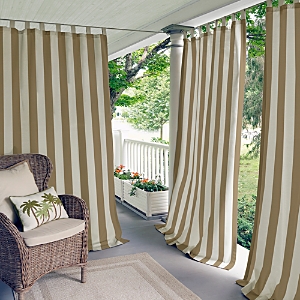 Elrene Home Fashions Highland Stripe Indoor/Outdoor Curtain Panel, 50 x 108