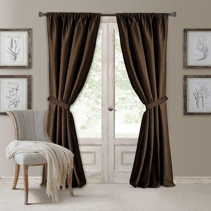 Elrene Home Fashions Versailles Blackout Window Panel, 52 X 84 In Chocolate