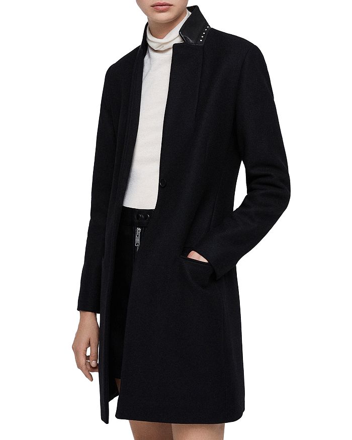 ALLSAINTS Leni Studded Collar Coat Bloomingdale s