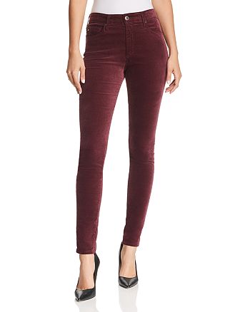 AG Farrah Skinny Velvet Jeans | Bloomingdale's