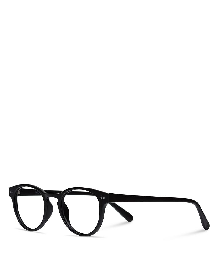 Shop Look Optic Abbey Round Blue Light Glasses, 47mm In Black