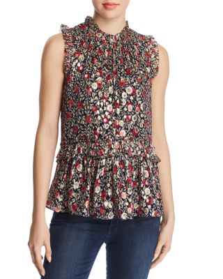 kate spade floral park clip dot midi dress