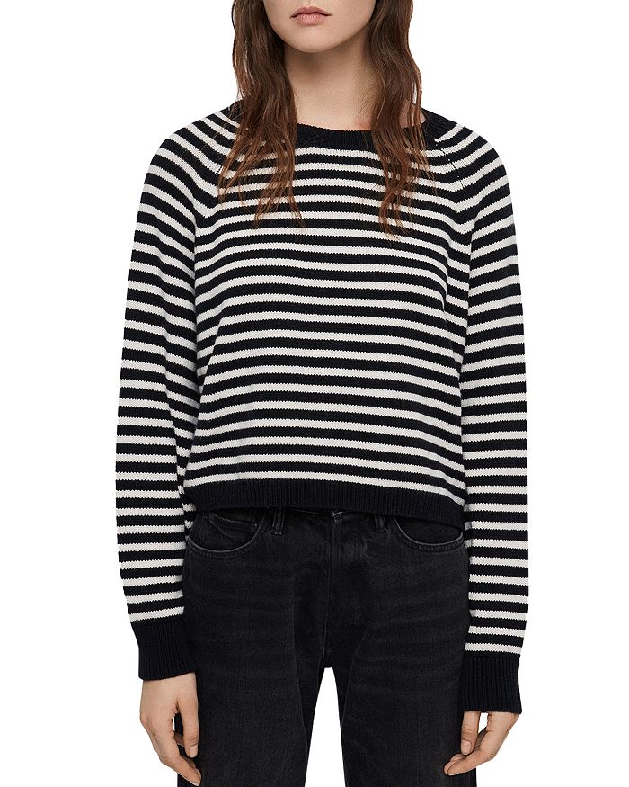 ALLSAINTS Marcel Striped Cropped Sweater Bloomingdale s
