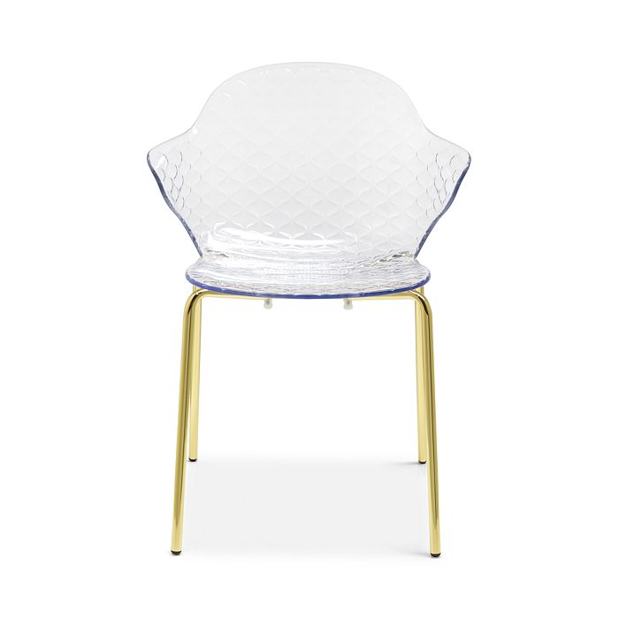 Calligaris St. Tropez Chair In Transparent/polished Brass