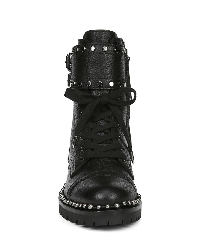 Sam Edelman Women's Jennifer Studded Combat Boots In Black | ModeSens