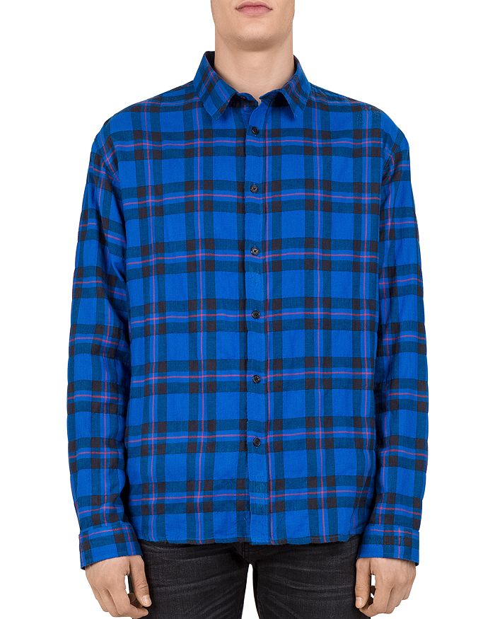 THE KOOPLES CHECKED REGULAR FIT BUTTON-DOWN SHIRT,HCCD17106K