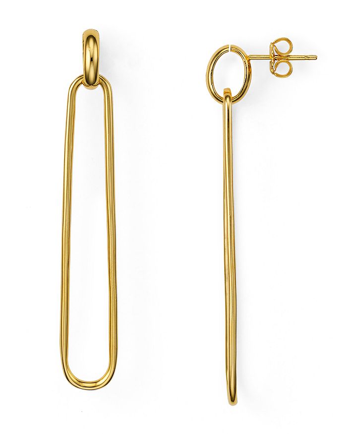 Argento Vivo Link Drop Earrings In 18k Gold-plated Sterling Silver