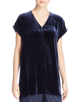 Eileen Fisher Velvet V Neck Tunic Bloomingdale s