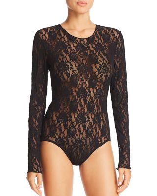 Hanky Panky - Long Sleeve Lace Bodysuit