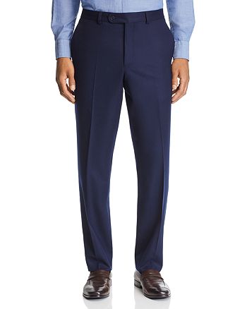 Jack Victor Flannel Regular Fit Wool Dress Pants | Bloomingdale's