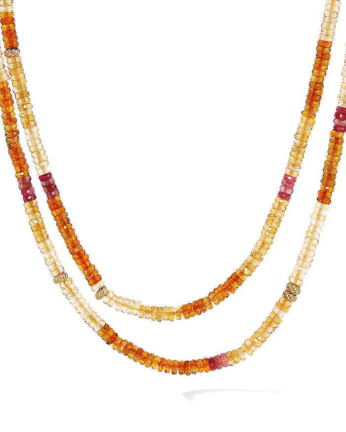 David Yurman Tweejoux Necklace In 18k Yellow Gold With Madeira Citrine In Multi/gold