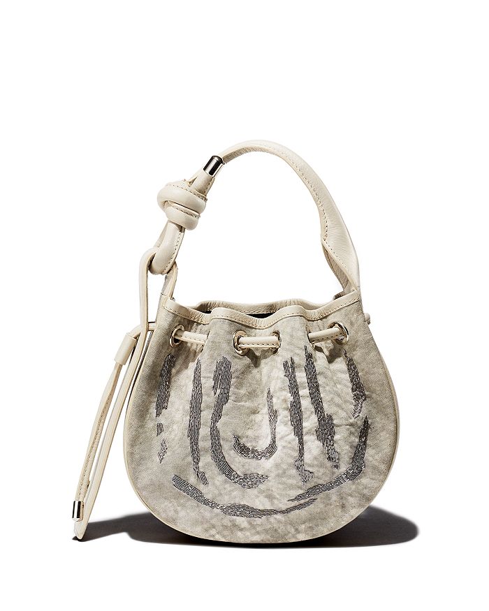 Behno Ina Beaded Mini Bucket Bag - 100% Exclusive In Gray/silver