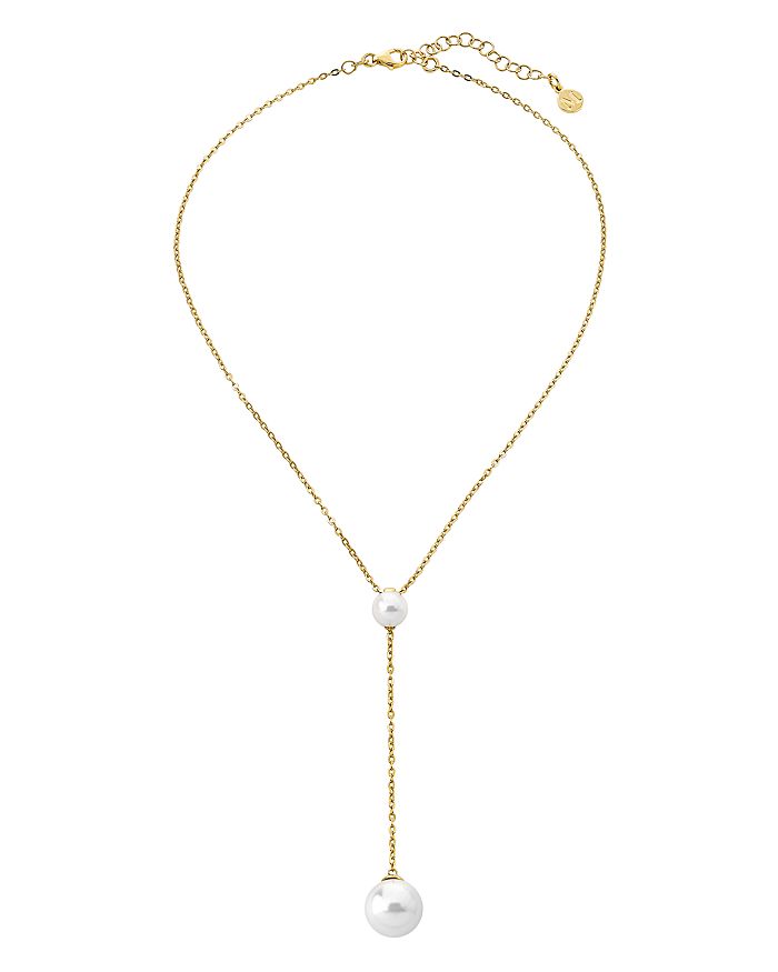 MAJORICA SIMULATED CULTURED PEARL LARIAT NECKLACE IN GOLD-PLATED STERLING SILVER, 15,OMC15988W