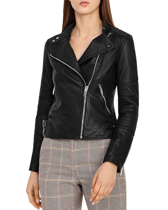 Reiss tay leather biker jacket cheap