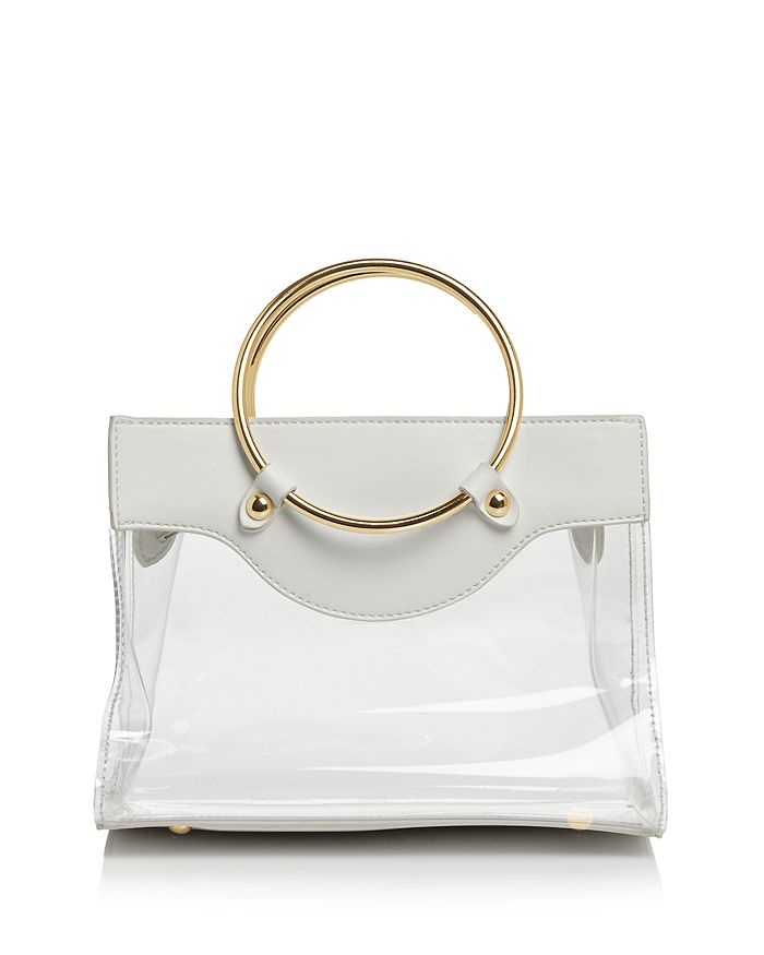 Mini clear satchel online bag with ring handle
