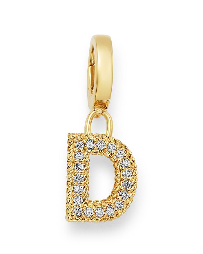 Roberto Coin 18k Yellow Gold Diamond Initial Charm In D/gold