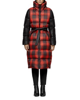 Mackage Haiko Plaid Long Down Coat Bloomingdale s