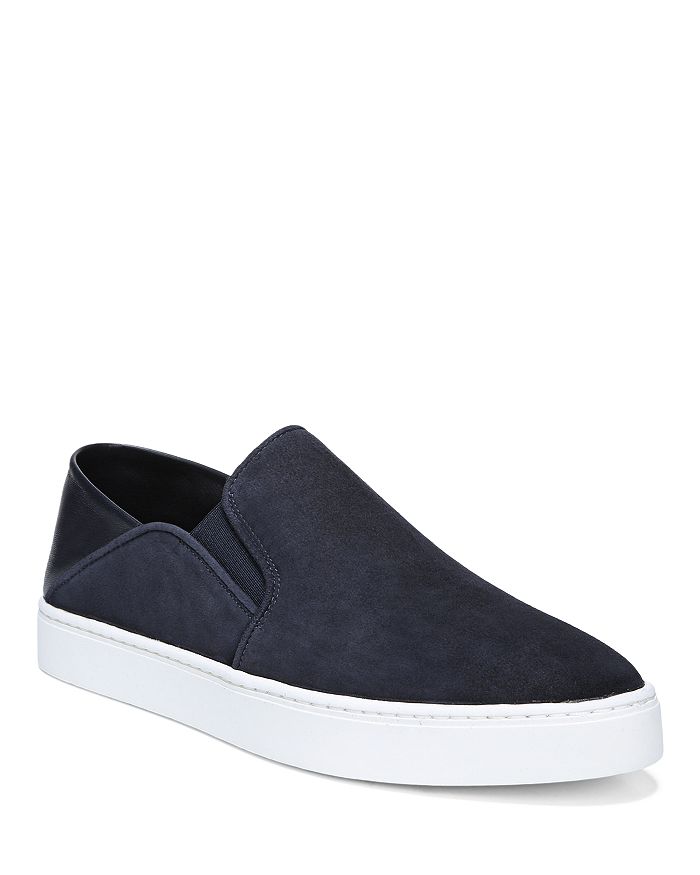 VINCE WOMEN'S GARVEY ROUND TOE SLIP-ON SUEDE & LEATHER SNEAKERS,G0091L1
