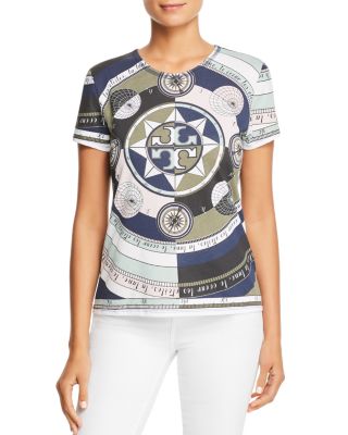 tory burch printed t shirt