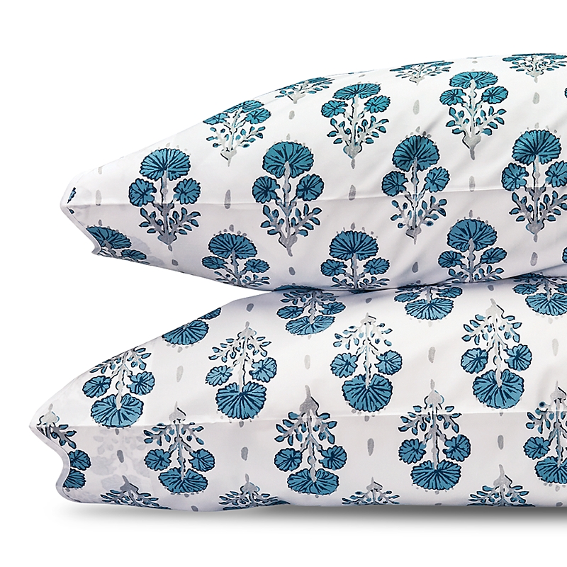 Matouk Joplin Standard Pillowcase Pair In Mineral Blue