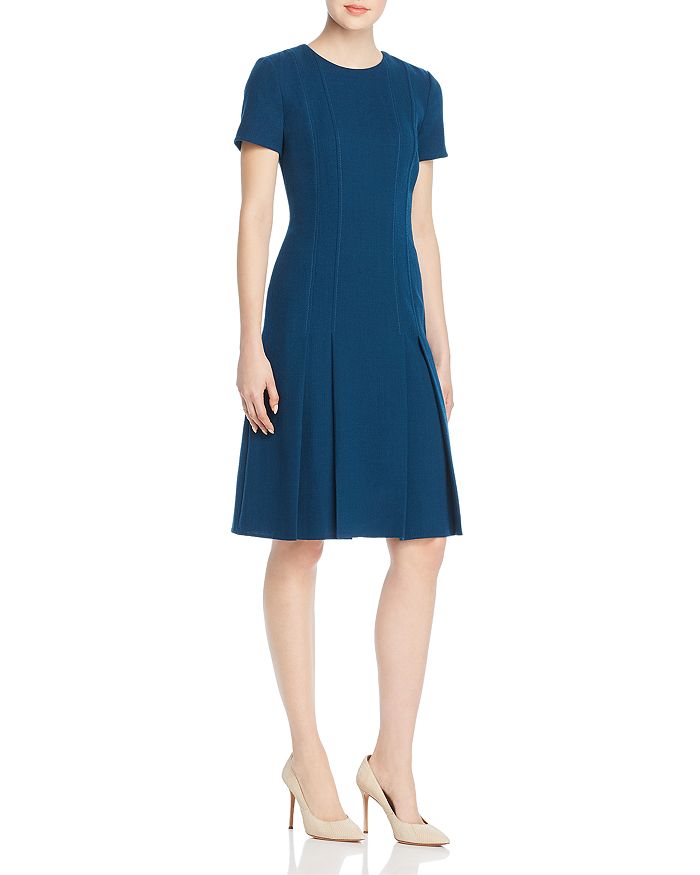 Lafayette 148 New York Jannie Pleated Wool Dress Bloomingdale s