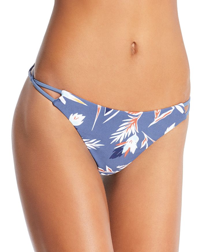 Dolce Vita Matisse Floral String Bikini Bottom In Pigeon