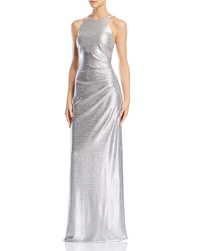 Avery G Embellished Metallic Gown | Bloomingdale's