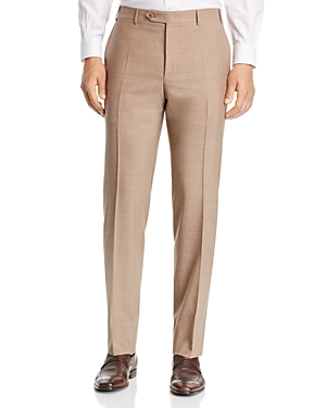 Canali Siena Tropical-Weave Solid Classic Fit Dress Pants