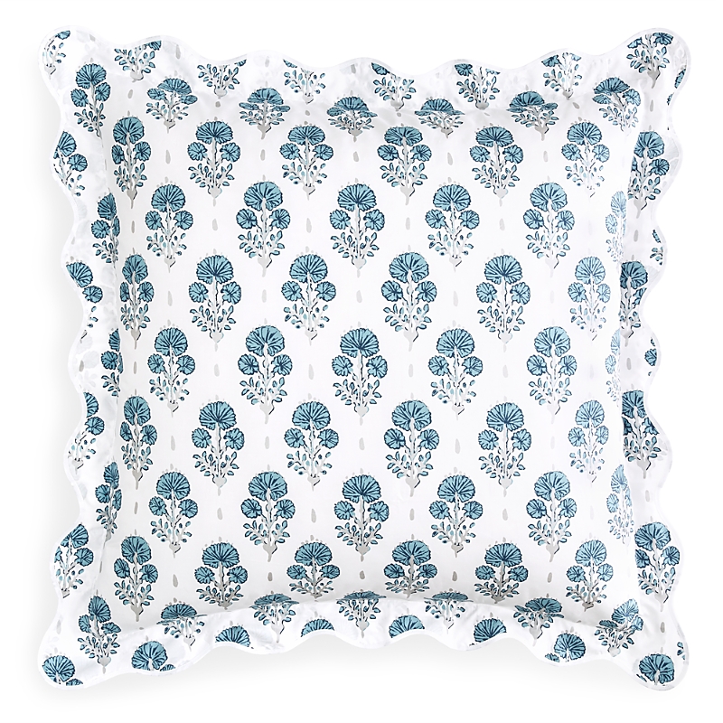 Matouk Lulu Dk For Joplin Quilted Euro Sham In Mineral Blue