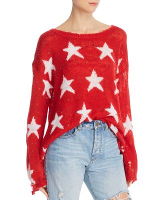 wildfox red star sweater