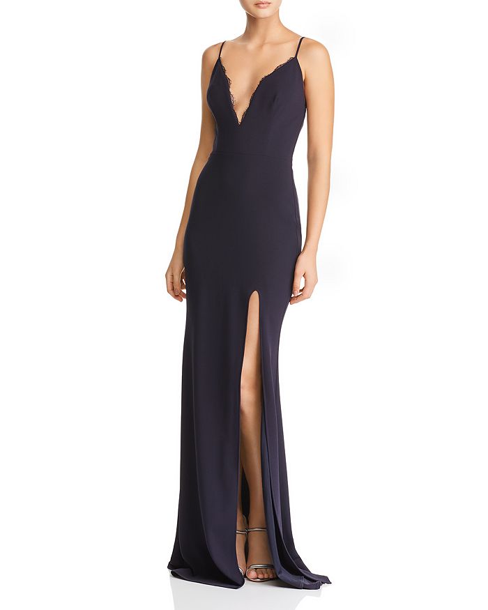 Katie May Plunging Crepe Gown | Bloomingdale's