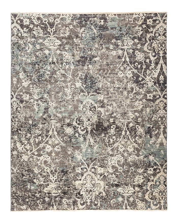 Bloomingdale's Solo Rugs Abstract Roanoke Hand-knotted Area Rug, 8' 0 X 10' 0 In Gray
