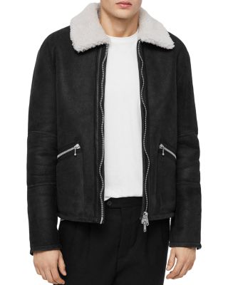 allsaints myres shearling jacket