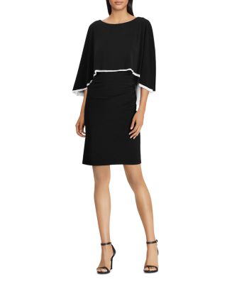 ralph lauren black cape dress