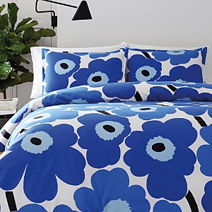 Marimekko Unikko Comforter Set, Full/queen In Blue