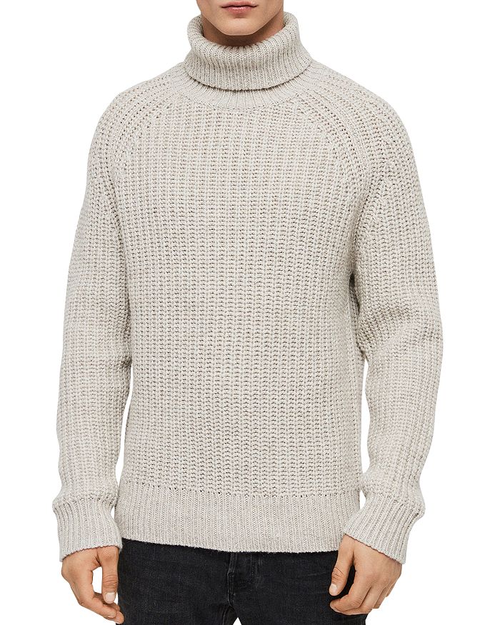 ALLSAINTS Mast Waffle-Knit Turtleneck Sweater | Bloomingdale's