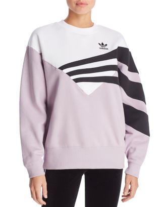 Adidas Originals Shirt Medium White Pink Trefoil Logo 3 Stripes Raglan  Baseball