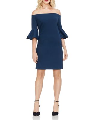 vince camuto off the shoulder bell sleeve gown