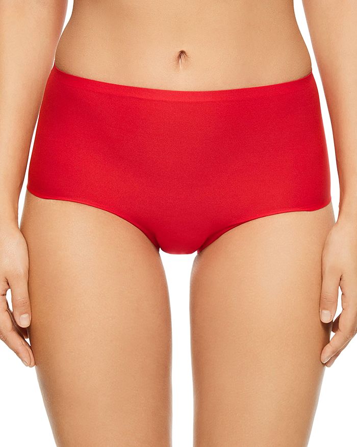 Shop Chantelle Soft Stretch One-size Seamless Briefs In Poppy Red