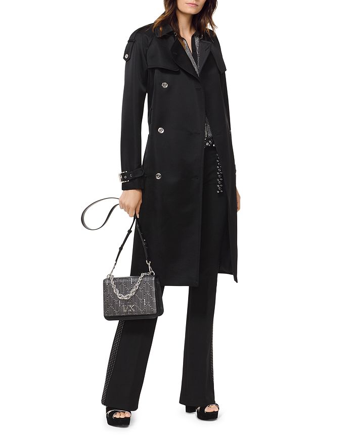 Sateen trench coat michael kors hot sale